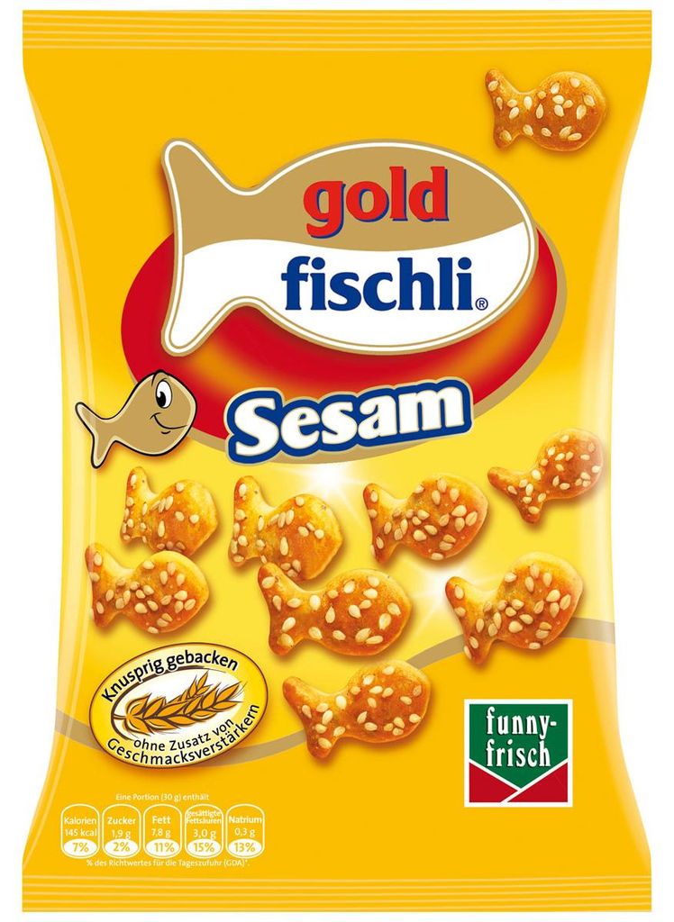 zabawny świeży sezam Goldfischli chrupiący złotobrązowy Zdjęcie produktu 