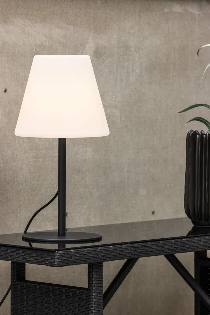 Morislampe de table extérieure noire : éclairage nomade sans fil chic