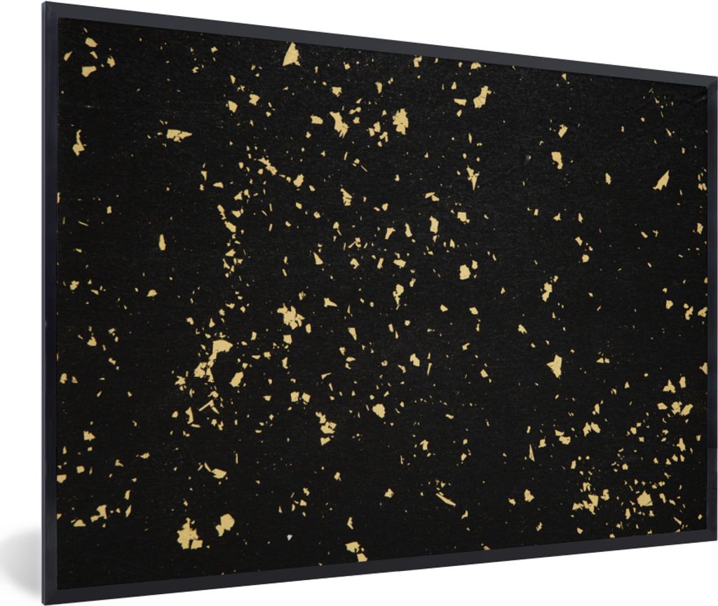 MuchoWow® MuchoWow® Gerahmtes Poster Goldene Flocken auf Produktbild 