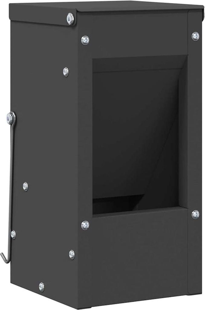 Kaninchenfütterer Schwarz 12,5 x 12,5 x 25 cm