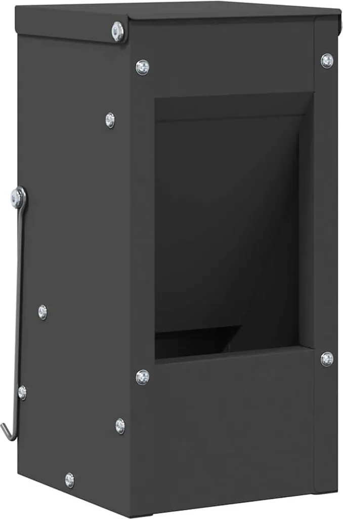Mangiatoia per conigli nera 12,5 x 12,5 x 25 cm
