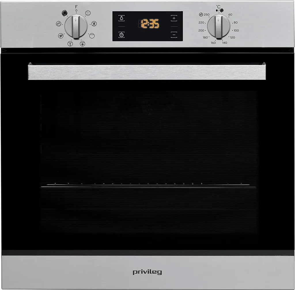 Privileg PBWR6 OH5F IN Einbau-Backofen / A / 71 L / Hydrolyse-Reinigungsfunktion / Multifunktions-Umluftbackofen mit 7 Funktionen / Edelstahl / Turn&G