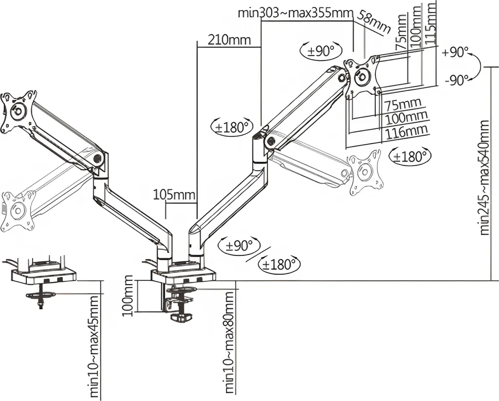 Aménagez votre bureau avec ce support double moniteur USB ergonomique - 7