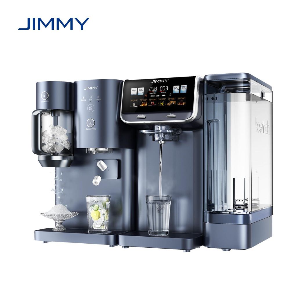 JIMMY Matrix Kombi-Set: M9 Pro RO-Wasserfilter (3s Heißwasser, UV-C, 99,99% Filtration) + I9 Eismaschine, AquaLink, RO-Eis, 2 Modi