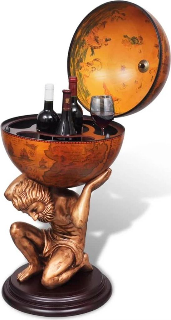 vidaXL Globus-Bar Atlas 42×42×85 cm Zdjęcie produktu 