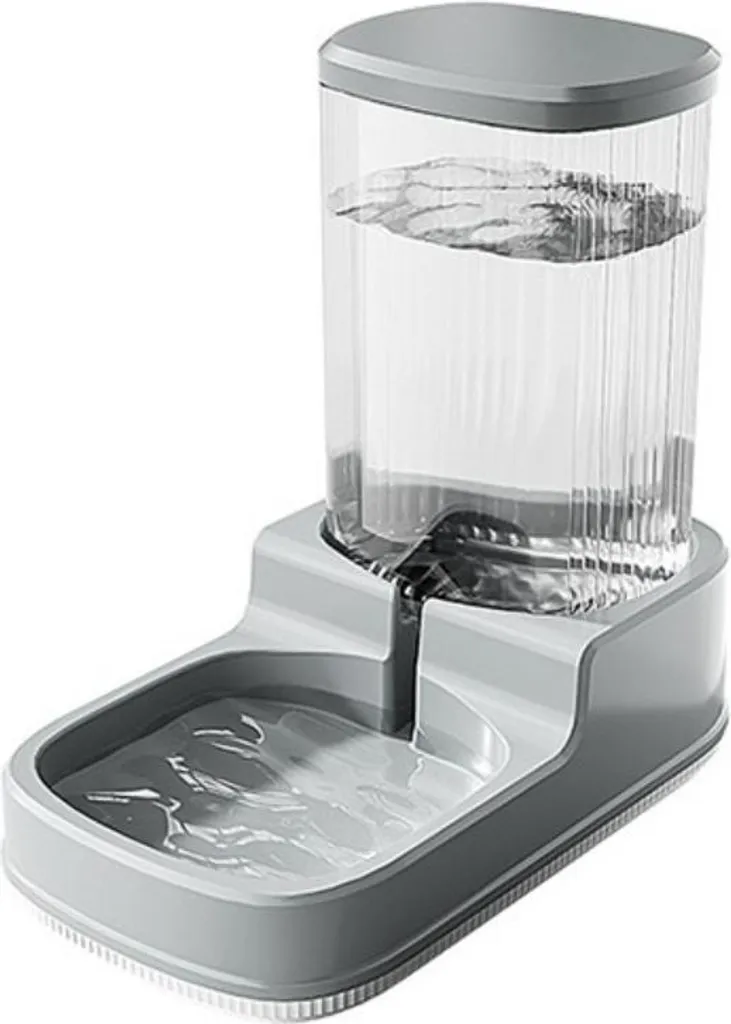 Fontaine à eau automatique pour chats et chiens - Grand réservoir gris