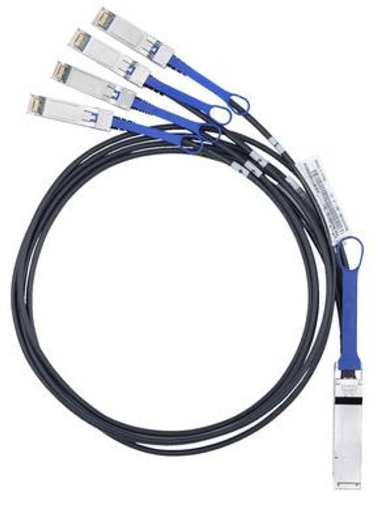 Cisco Direct-Attach Breakout Cable - Netzwerkkabel - QSFP (M) zu SFP+ (M) - 3 m - SFF-8431/SFF-8436/SFF-8461 - aktiv - orange - für Nexus 2348, 31...