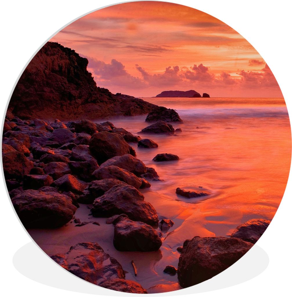 MuchoWow Rundes Wandbild - Runde Bilder Der Strand von Manuel Antonio in Costa Rica Ø 30 cm Kreis Wanddekoration Kunststoff - Wandkreis - Wandsc...