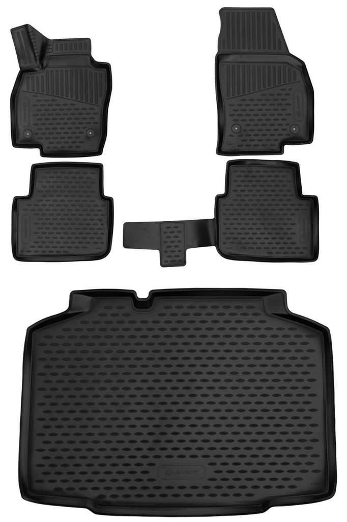 Gummi Kofferraumwanne + Fußmatten Set für Skoda Kamiq, Bj. Produktbild 