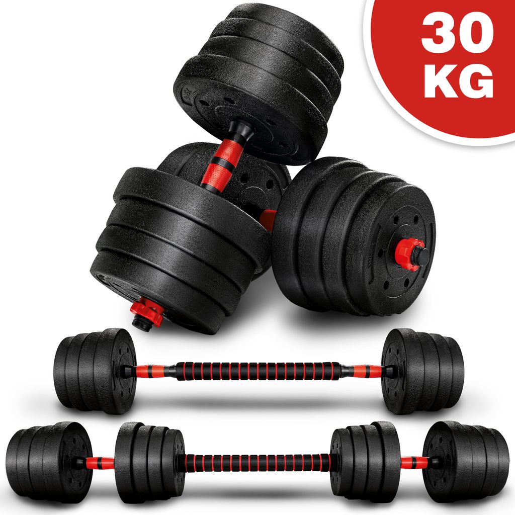 30kg Kurzhantel-Set 2er 2x15 Hantel-Set Krafttraining Hantelscheiben Gewichte 
