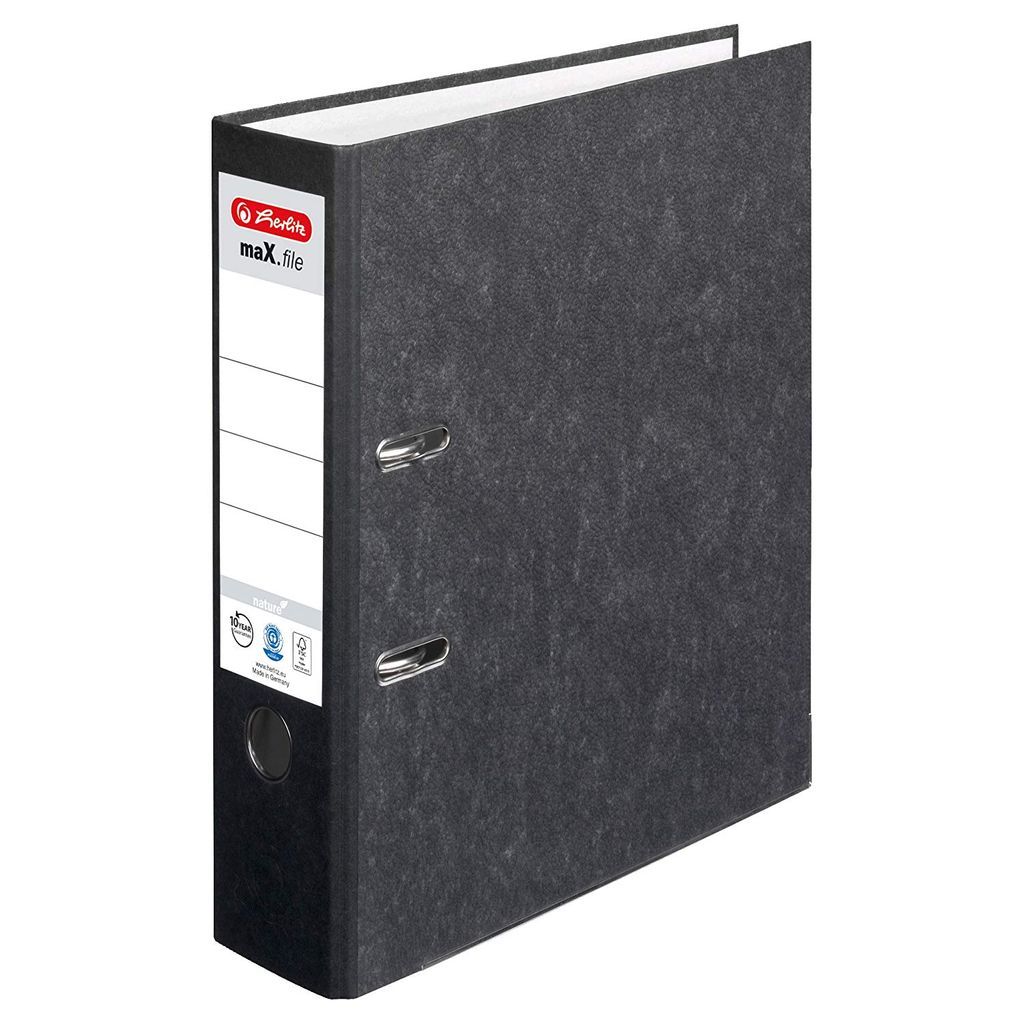 Herlitz Ordner maX.file nature  A4 8cm schwarz  Produktbild 