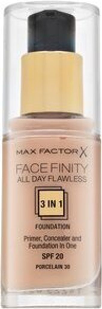 Max Factor Facefinity All Day Flawless Flexi-Hold 3in1 Primer Concealer Foundation SPF20 30 Flüssiges Make Up 3in1 30 ml