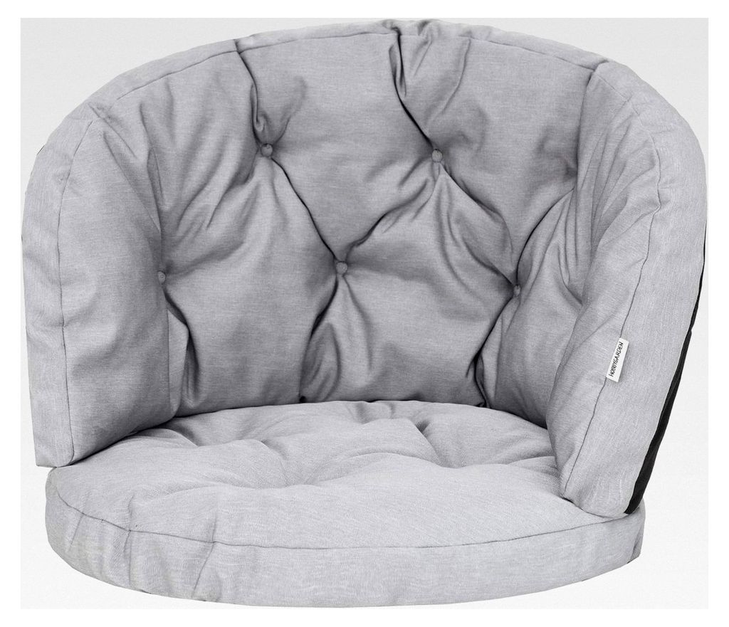 Stuhlkissen für Rattansessel und Gartenmöbel, 60 x 50 cm, Asche