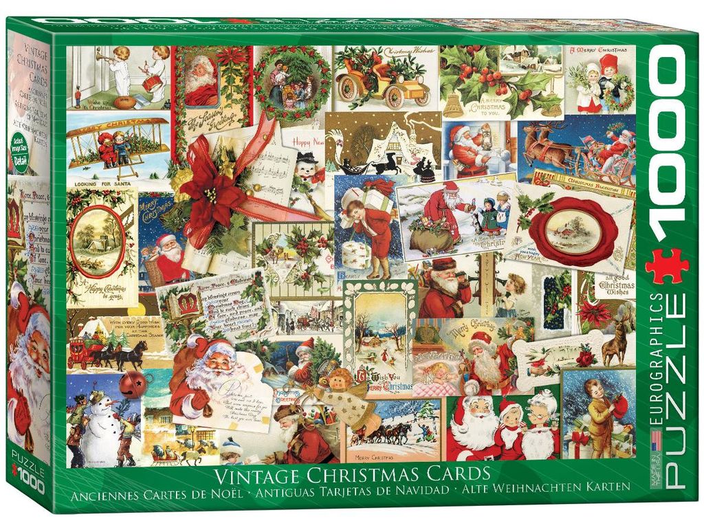 Eurographics Vintage Christmas Cards 1000pcs, 1000 Stück(e), Urlaub