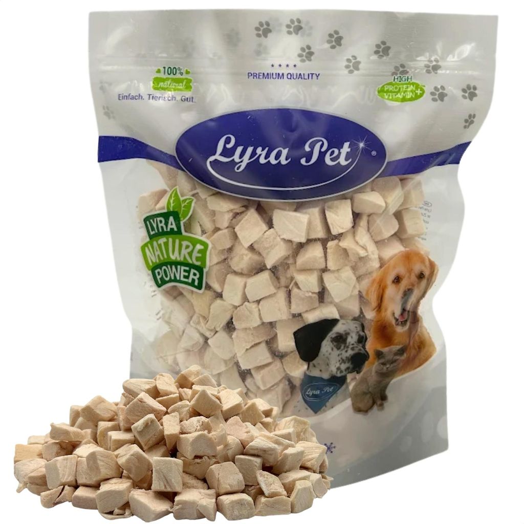 200 g Lyra Pet® Hühnerbrustwürfel gefriergetrocknet Produktbild 