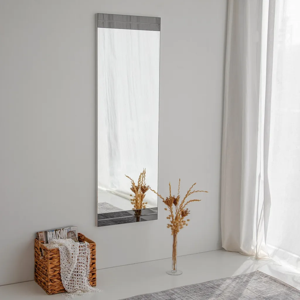 Miroir en pied blanc 120x40 cm idéal pour dressing ou entrée étroite