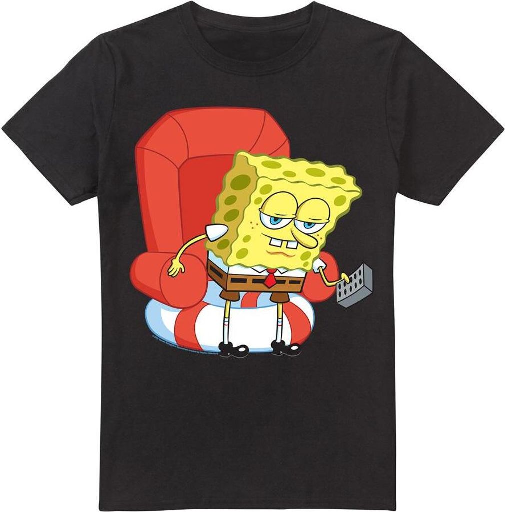 SpongeBob SquarePants - "Head Out Meme" T-Shirt für Herren TV6663 (L) (Schwarz)