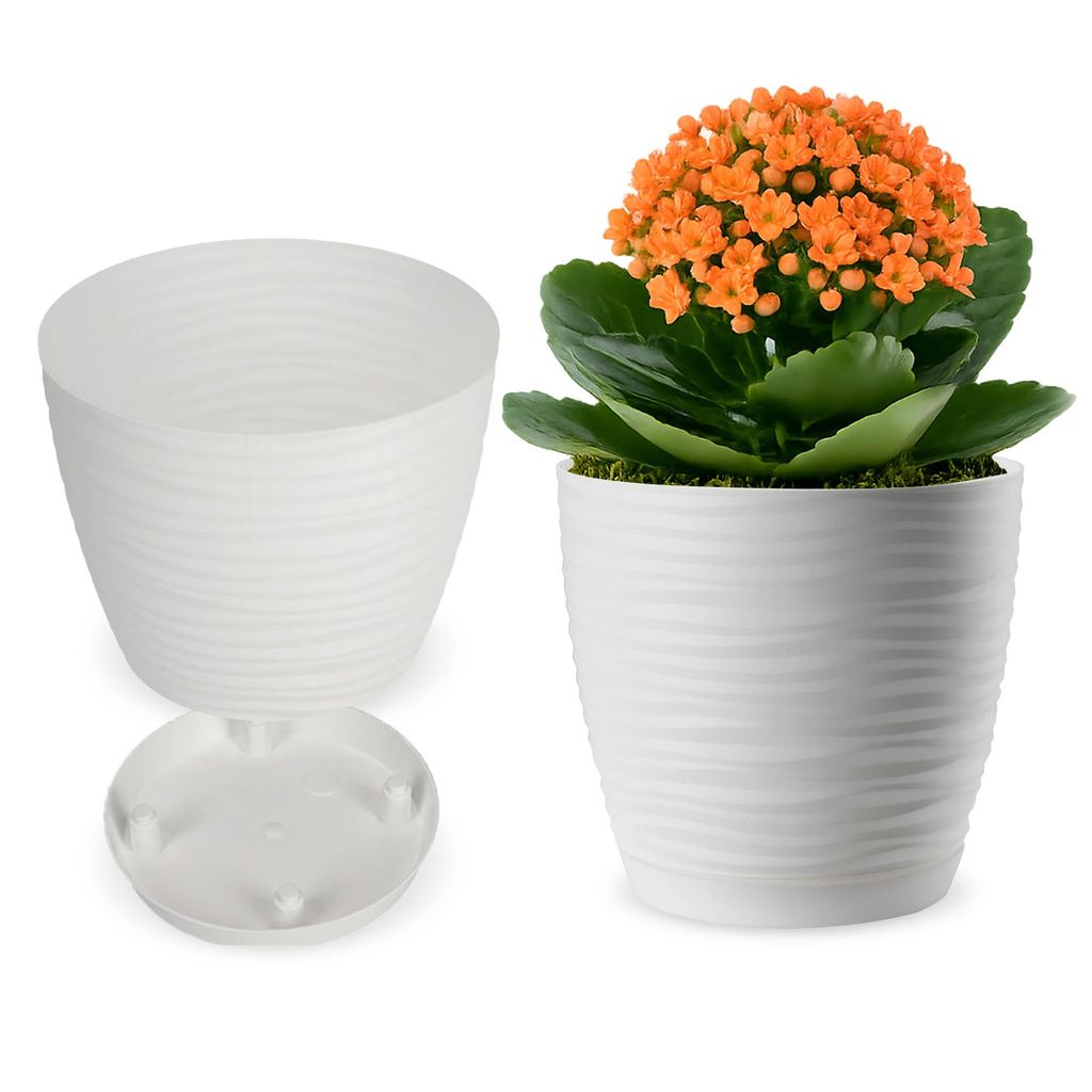 KADAX Blumentopf mit Untersetzer "Temara", Blumenkübel, Produktbild 