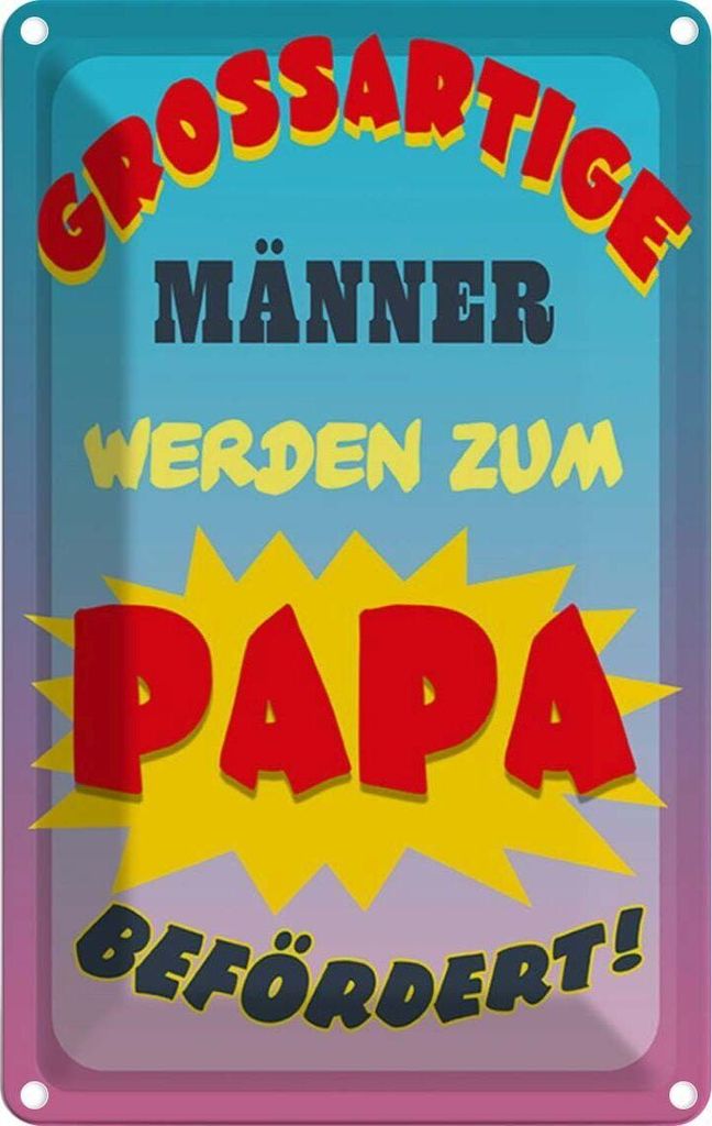 vianmo Blechschild 30x20 cm grossartige Männer werden Papa Frauen Spruch Zitat