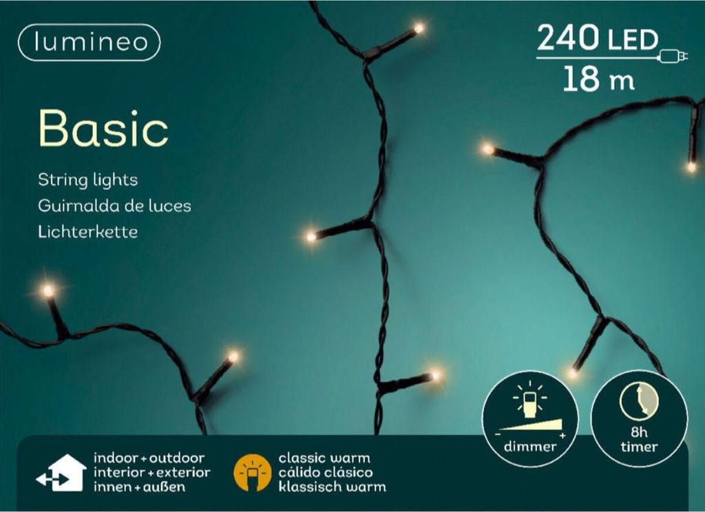 Lumineo LED Lichterkette Basic 1800 cm 240 Lichter classico Immagine del prodotto 