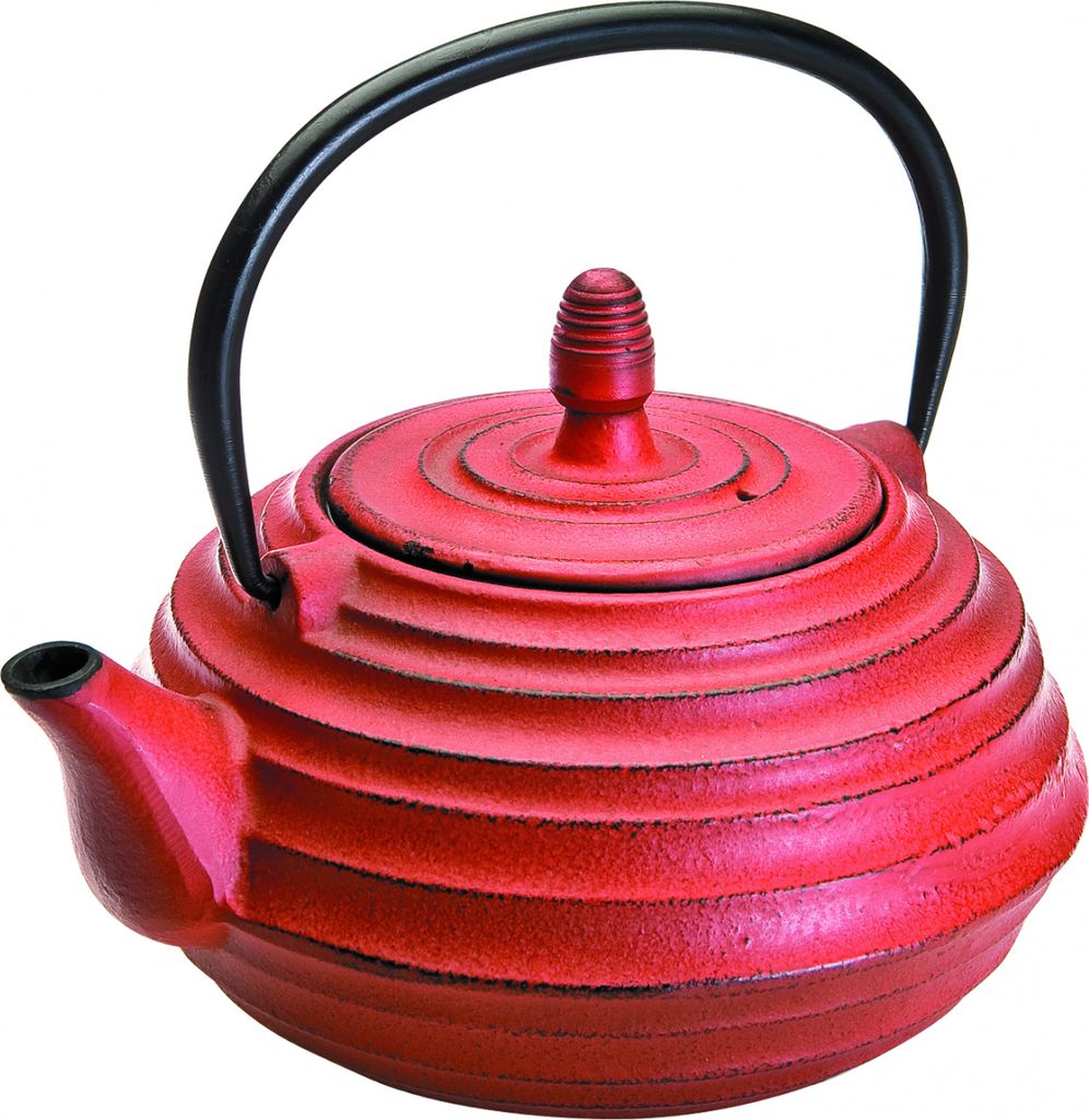 Teekanne mit Teesieb Ibili-Ceylan, Gusseisen, 16,5x9,5 cm, 700 ml, rot