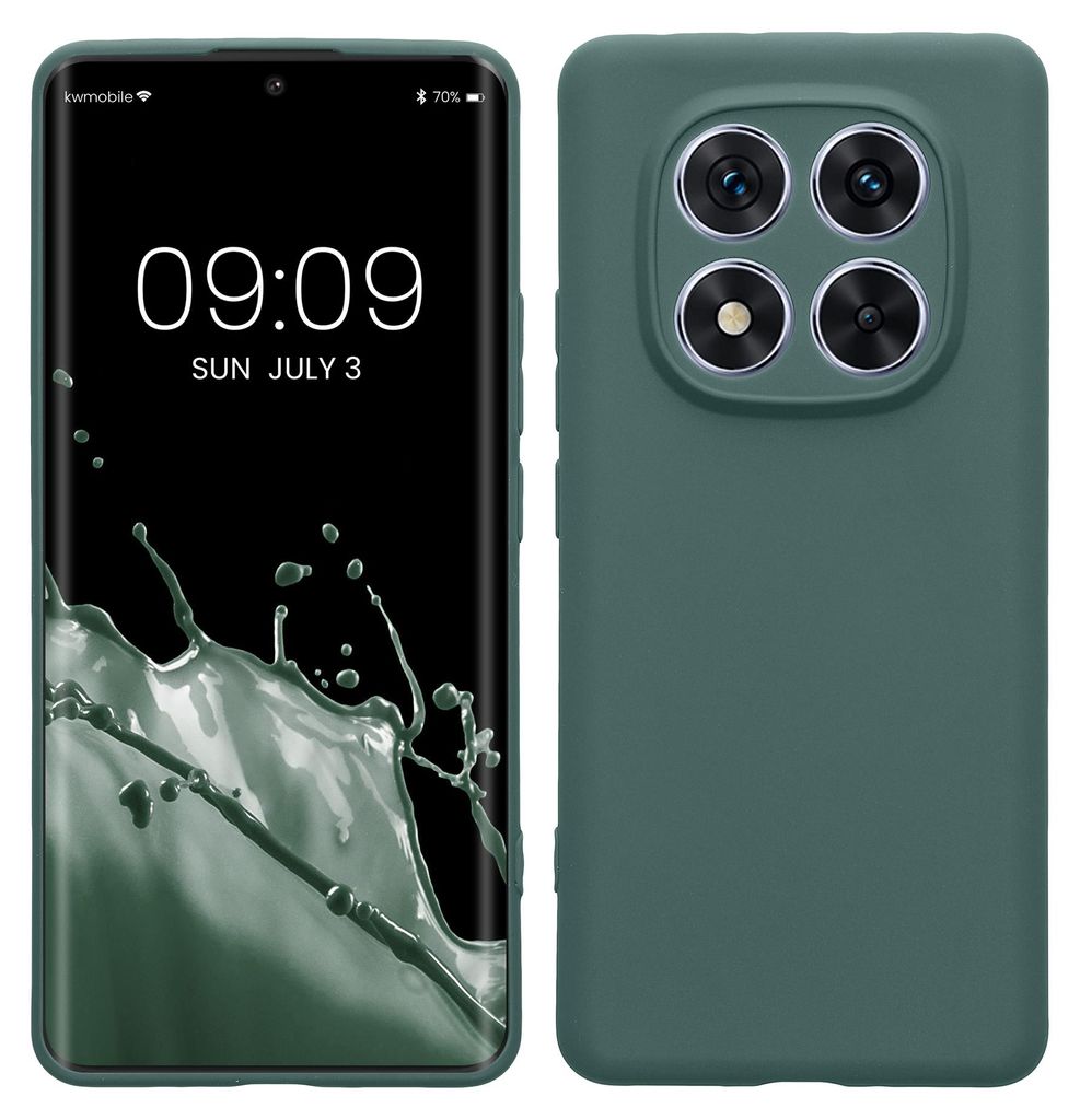 kwmobile Handyhülle für Xiaomi Redmi Note 14 Pro 5G / Poco X7 Hülle - weiches Handy Silikon Case - Schutzhülle Cover - Blaugrün