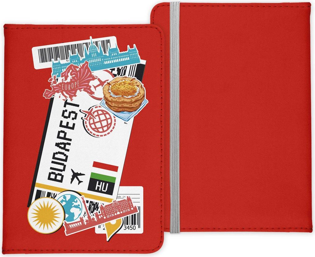 22Feels Budapest Souvenir Reisepasshülle Organizer Reisen Gadgets Ungarn Europa Haupstadt Urlaub Kunst-Leder Etui Cover Frauen Männer Kinder