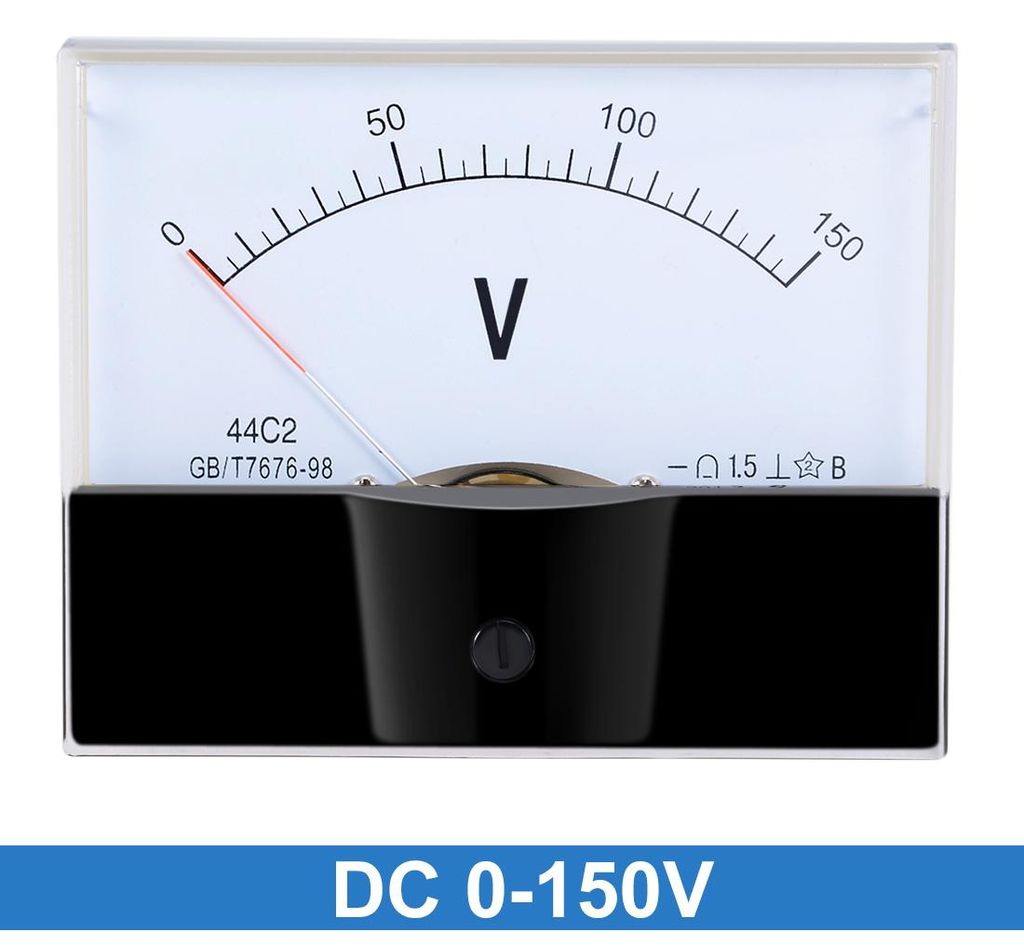 DC 0-150V Analog Platte Spannungsmesser Volt Meter 44C2 1,5% Fehler Marge DE de