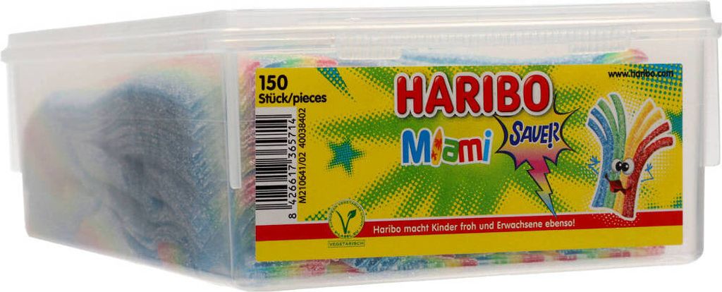 Haribo Pasta Basta Fruity Mix saure Fruchtgummi Bänder Produktbild 