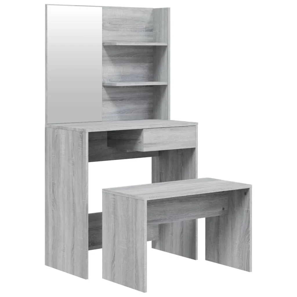 Set Toeletta Moderno Grigio Sonoma | Mobile da Trucco Resistente
