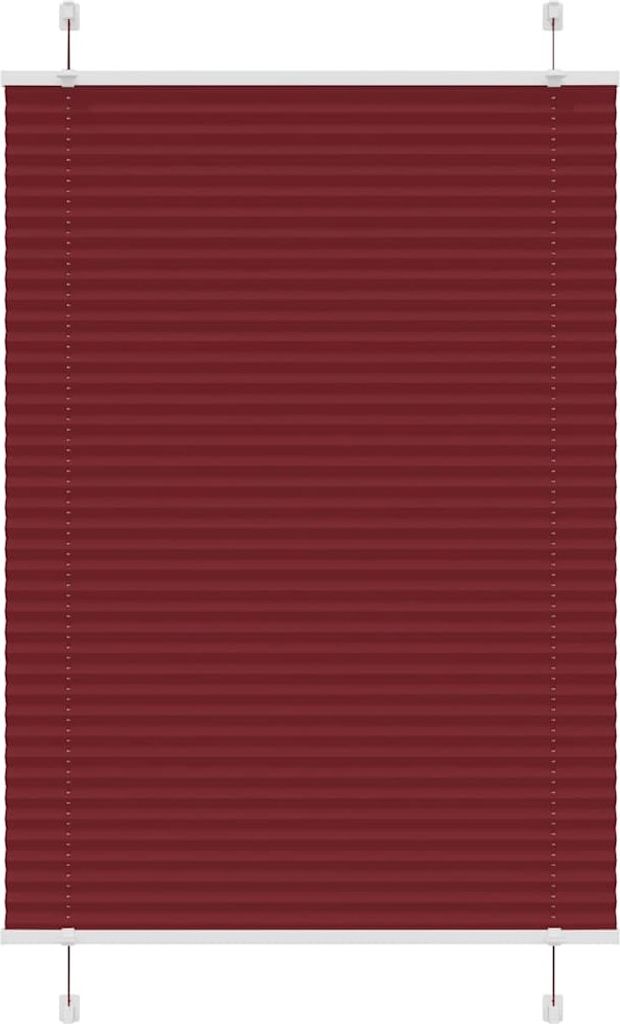 Plissee Bordeauxrot 85x150 cm Stoffbreite 84,4 cm Polyester