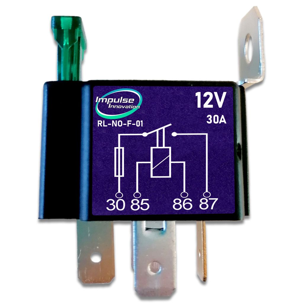 Mini Relais | 4-polig | Schließer (NO) | 12V | 30A | mit Sicherung