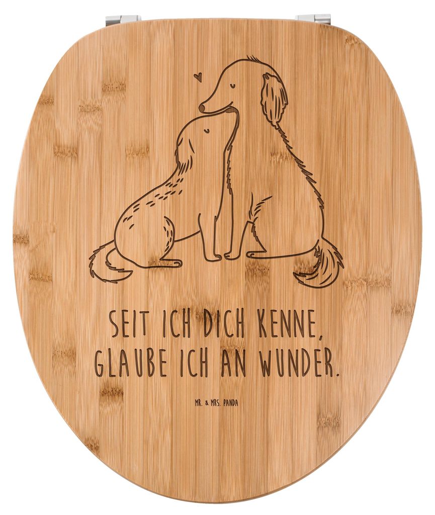 Mr. & Mrs. Panda Toilettendeckel Hunde Liebe - Transparent - Geschenk, Hundebesitzer, WC Brille, Optimitisch, Klodeckel, Sitz, WC-Brille, Toiletten...