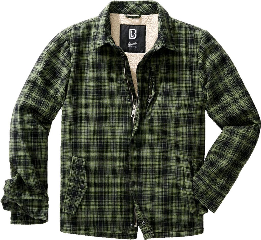 Classic Sherpa Jacke oliv-schwarz, 3XL