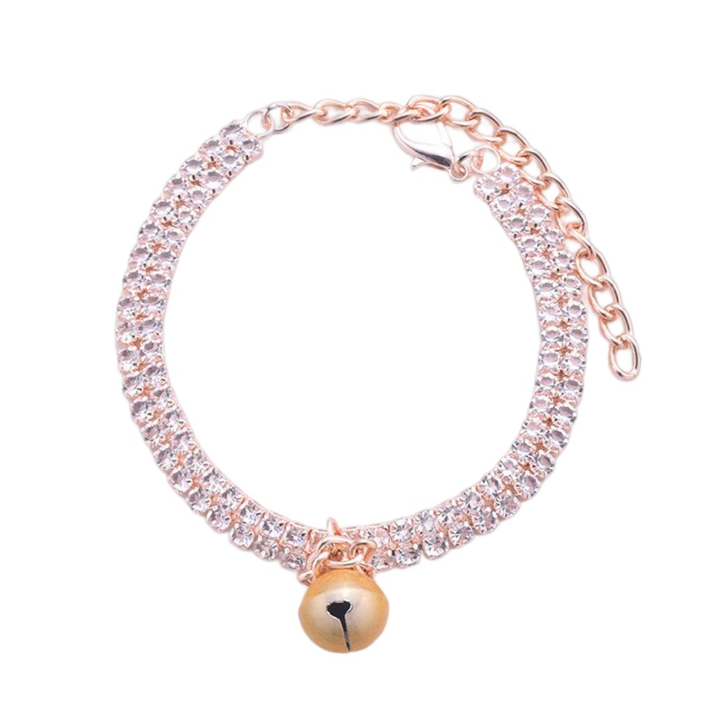 Haustier Halskette Elegante Exquisite Glänzende Haustier Katze Hund Zweireihig Strass Kragen Tierbedarf