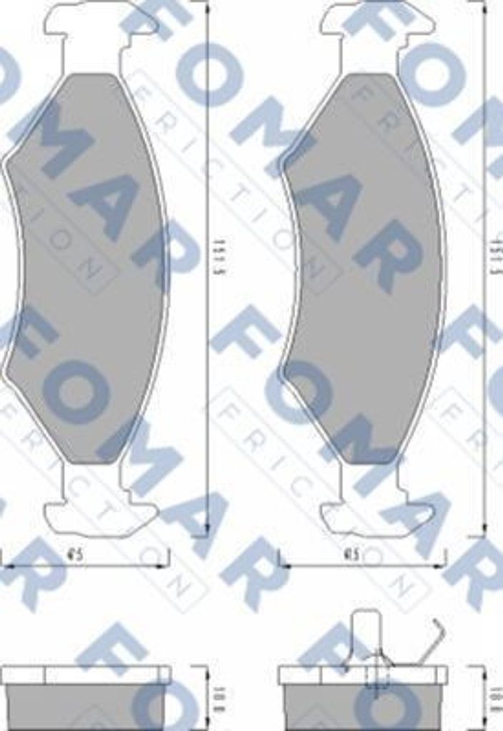 FOMAR Friction Bremsbeläge Satz Vorne Bremsklötze für FORD Fiesta Mk4 Schrägheck (JAS, JBS) FO 430981
