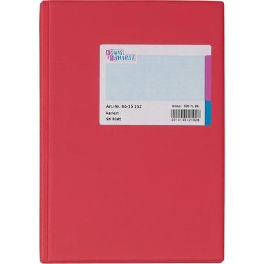 Suivi comptable clair : Livre de comptes A5 quadrillé 5 mm rouge