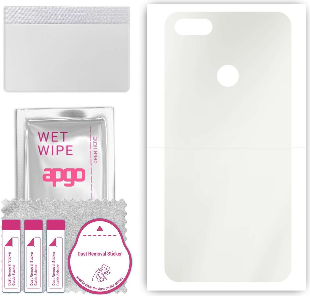 apgo Rückseite Schutzfolie, Matt, kompatibel mit Motorola Moto E6 Play, Hinten Hydrogel-Displayschutzfolie mit Positionierhilfe, kratzfest, einfac...