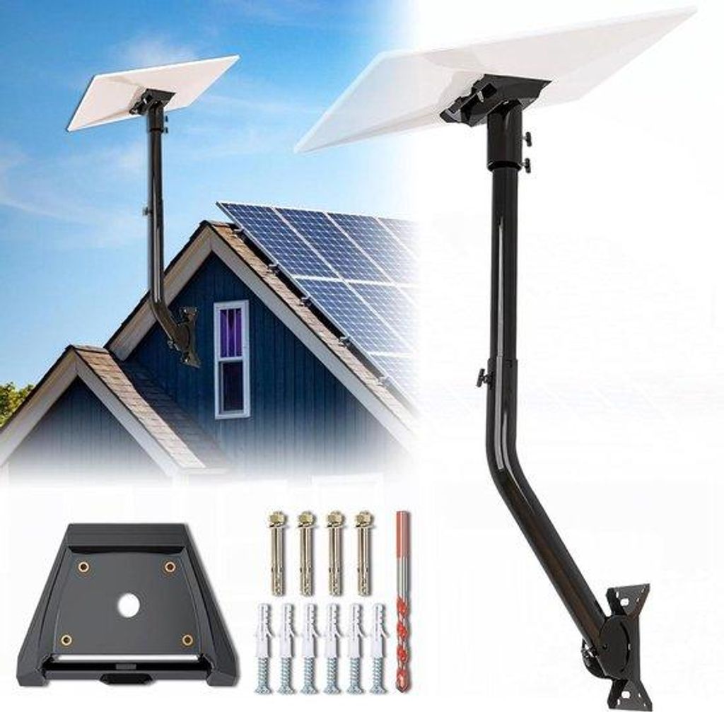 Satelliteninternet-Kit-Halter mit L-förmiger Wandhalterung und Rohradapter - Starlink Generation 3