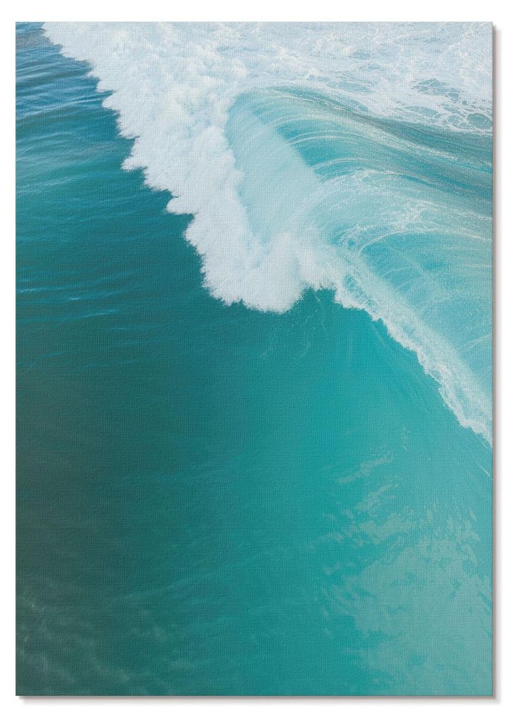 POSTER - 42x59 cm (A2) - Wandal - Türkisfarbene Meereswellen, ruhige Atmosphäre, Harmonie - Wandbild für Wohnzimmer Schlafzimmer & Flur, Moderne...