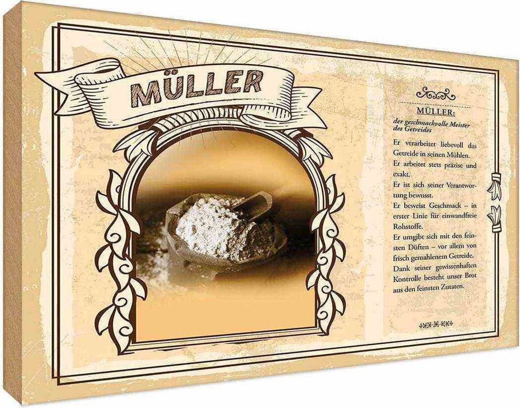 vianmo Holzschild 20x30 cm Müller Beruf Arbeit