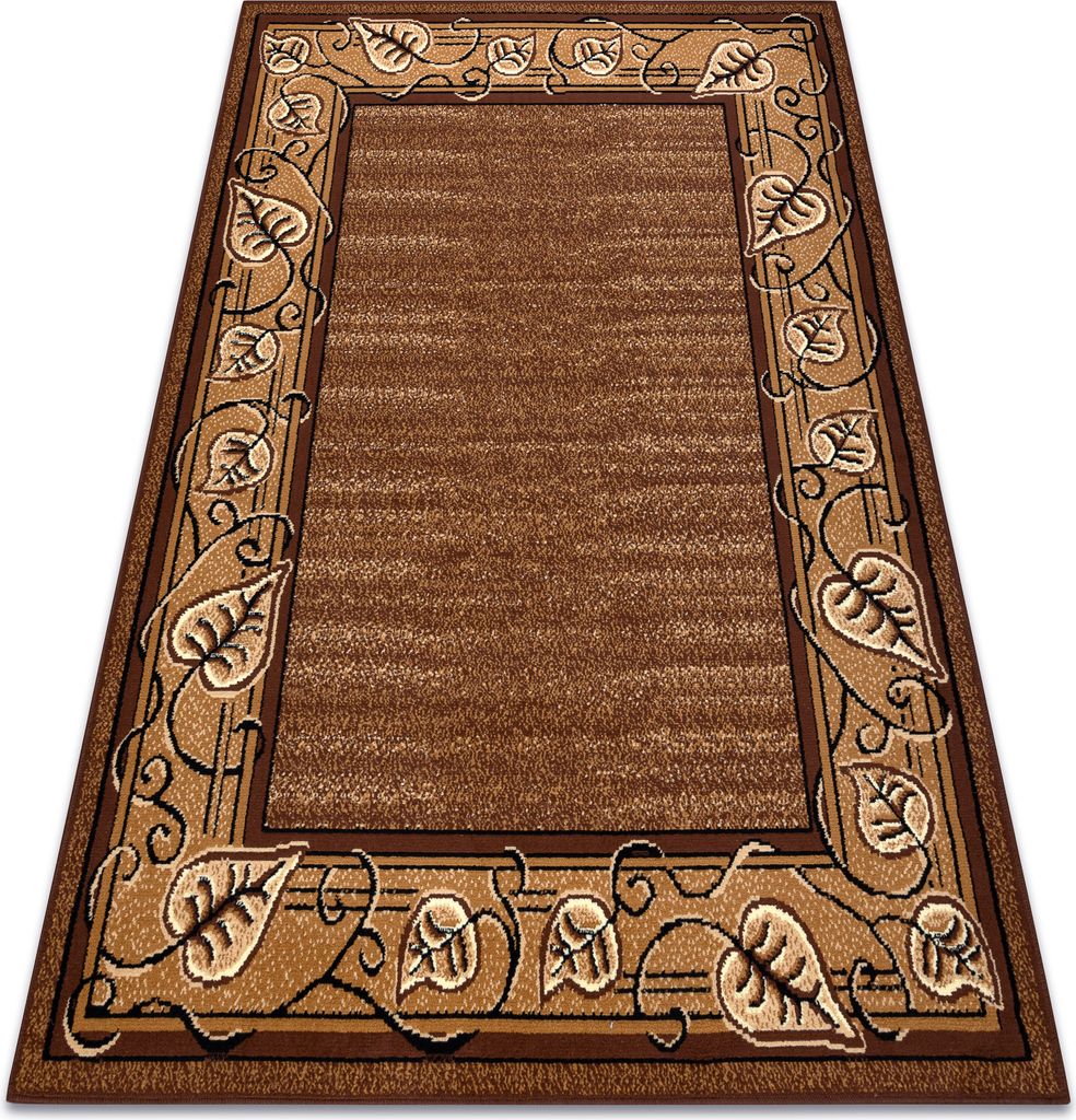 Teppich BCF Morad FELIKS Klassisches Laub, Rahmen - braun braun 300x400 cm
