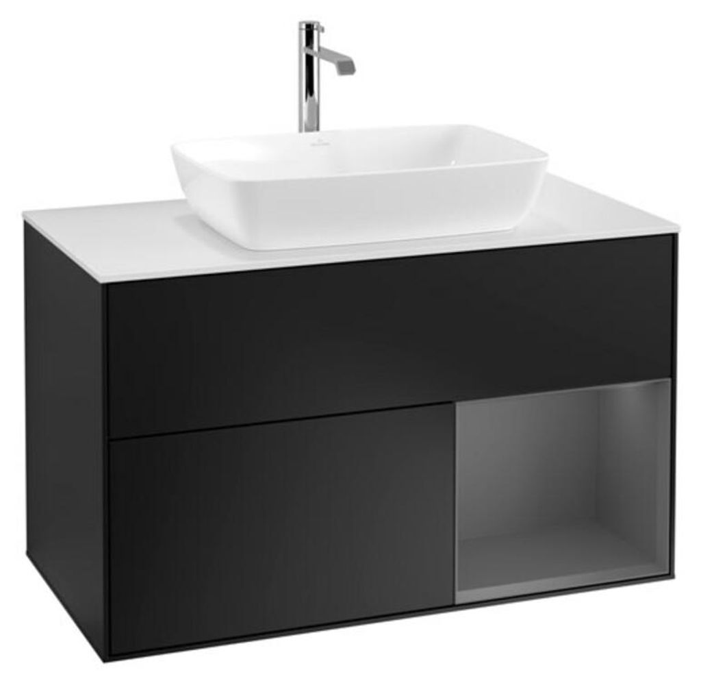 V&B Waschtischunterschrank Finion 100, Pl w m, Rg A m Lac, bla m Lac