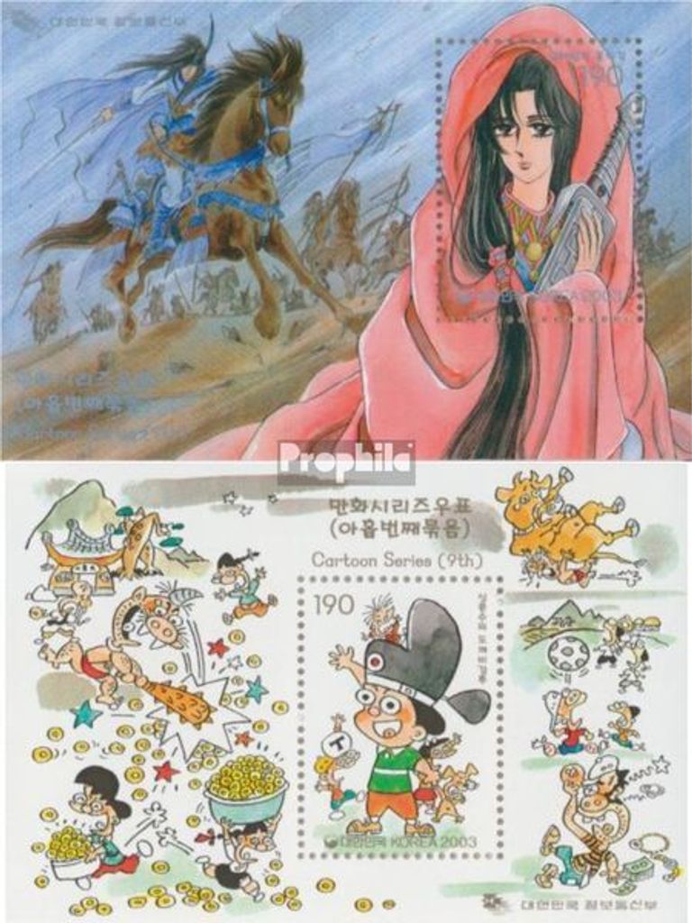 Briefmarken Süd-Korea 2003 Mi Block720,Block721 (kompl.Ausg.) postfrisch Comics
