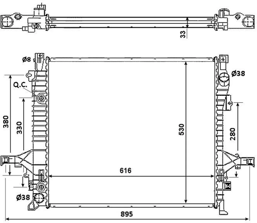 Radiateur de refroidissement moteur pour réparer une panne de XC90