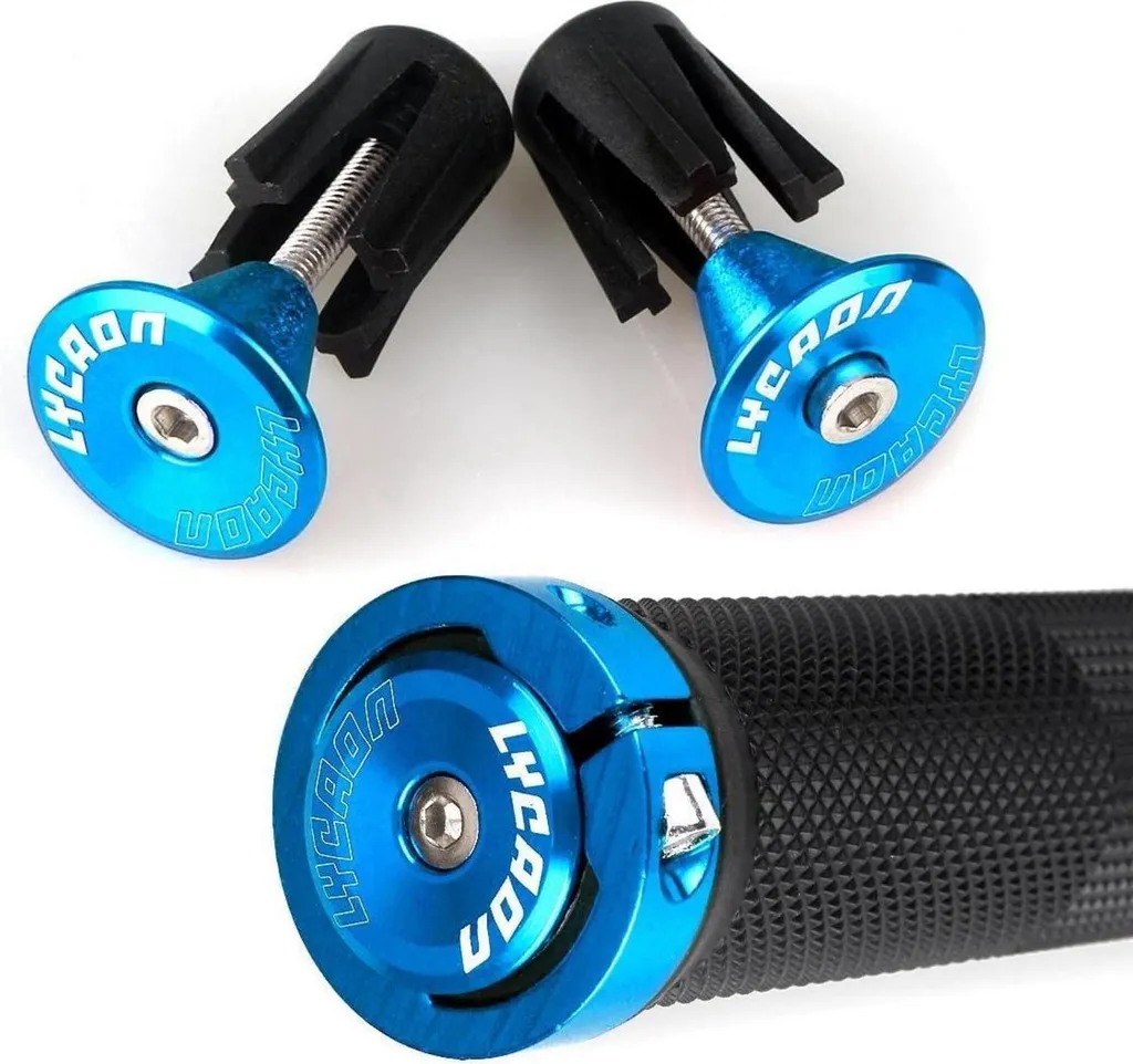 Poignées de guidon de vélo contre les glissements et vibrations bleu 13cm