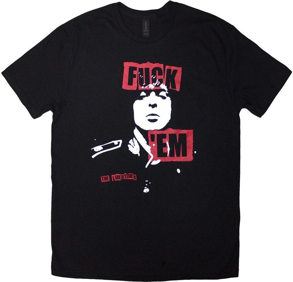 The Libertines - "Em Slogan" T-Shirt für Herren/Damen Uni RO13355 (S) (Schwarz)
