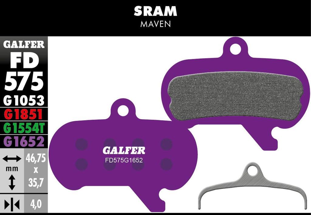 Pastiglie freno E-Bike G1652 - Sram Maven Immagine del prodotto 