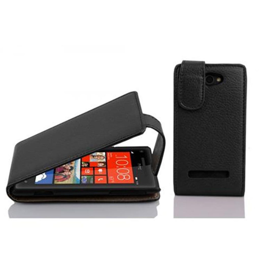 Cadorabo Schutzhülle für HTC 8S Hülle in Schwarz Flip Etui Handyhülle Case Cover Kunstleder