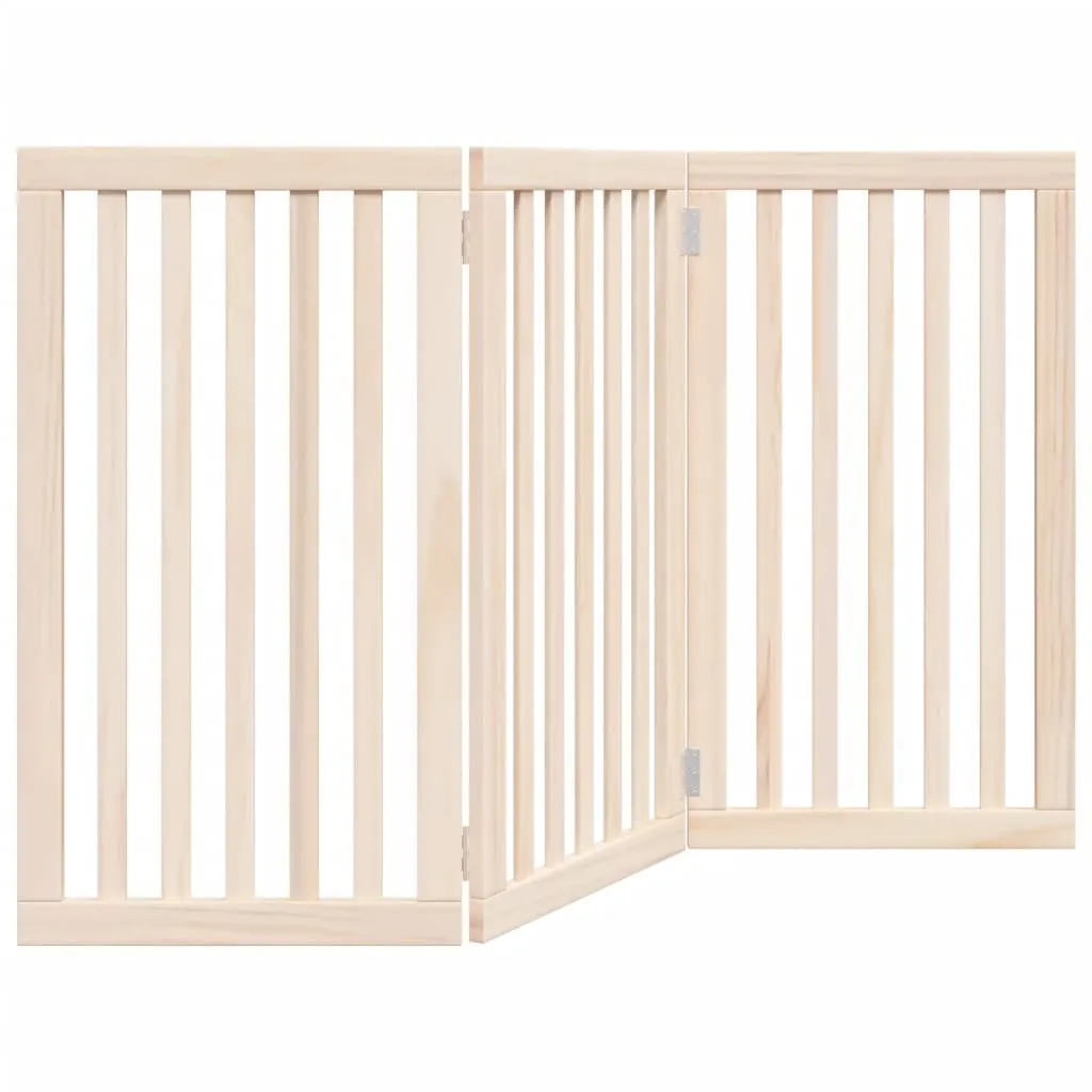 Barrière de sécurité pour chien en bois 150 cm pliable vidaXL Naturel